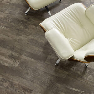 White chair on flooring | Discount Carpet Warehouse